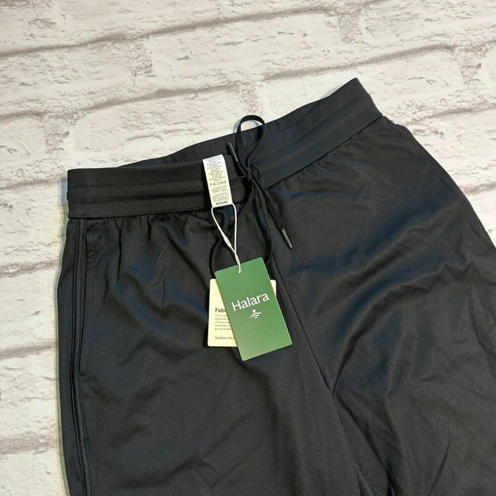 NWT Halara Black Drawstring Tulip Curved Hem Pants - Small Petite